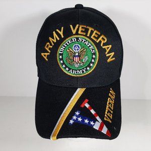 Army Veteran "V" Mens Adjustable Hat Baseball Cap
